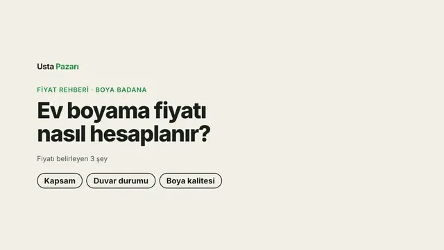 Ev boyama fiyatı nasıl hesaplanır: fiyatı belirleyen 3 etken