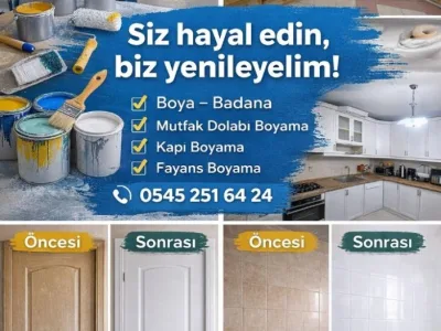 Ankara Boya Ustası | Ev, Kapı, Mutfak Dolabı Boyama | Uygun Fiyat