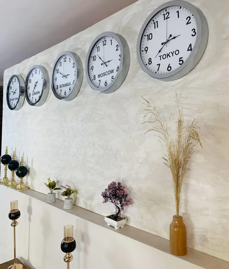Tam Rakamlı Şehir Saatleri — Beş Parça, Otuz Altı Santim — önden görünüm