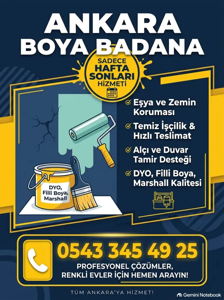 Ankara Hafta Sonu Boya Badana