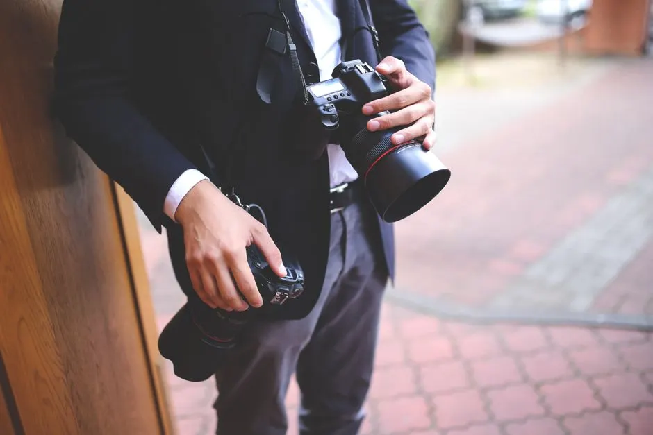 Profesyonel fotoğraf makinesiyle çekim